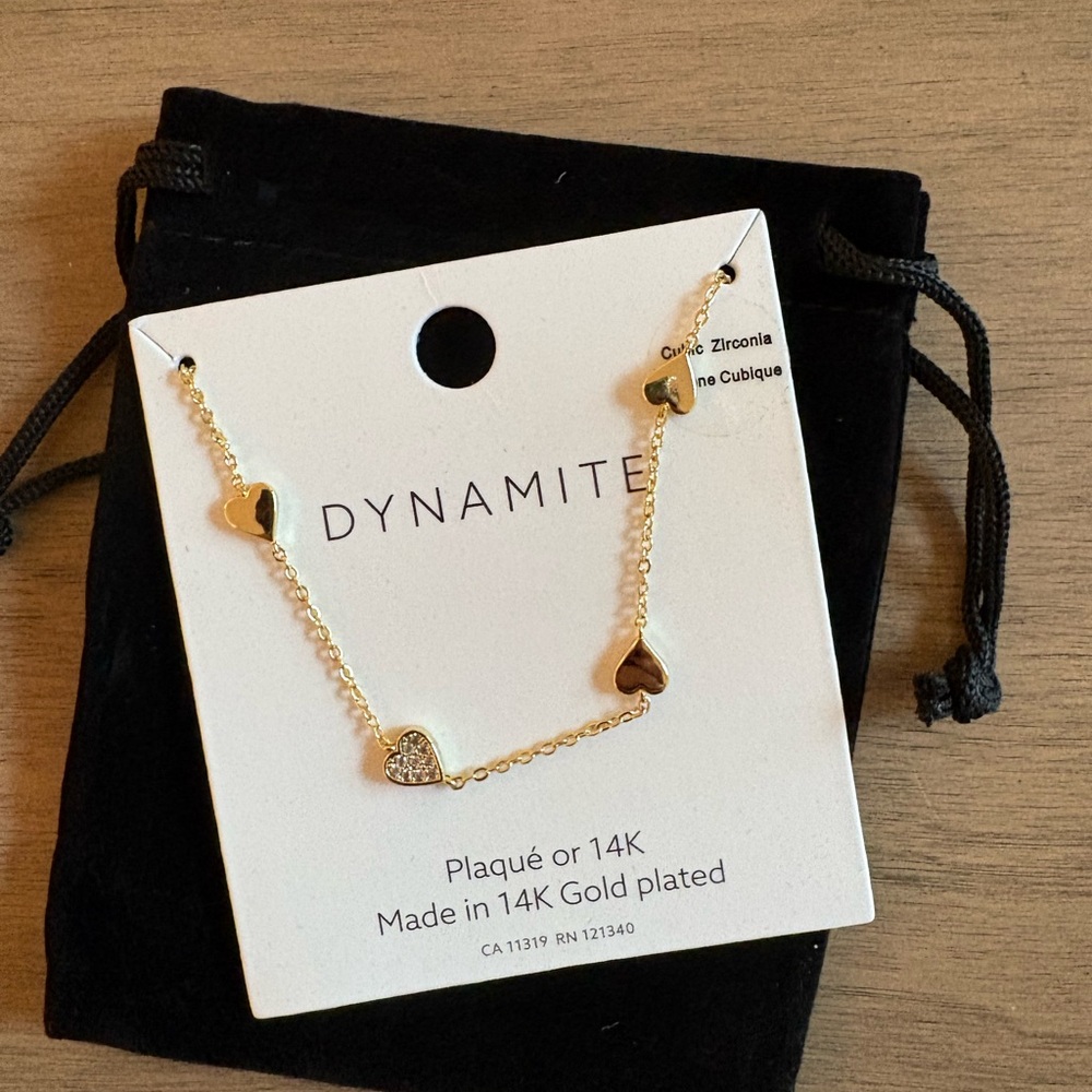 🤍NWT Dynamite 14K Gold Plated Heart Necklace